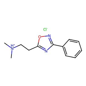 1,2,4-Oxadiazole, 5-(2-(dimethylamino)ethyl)-3-phenyl-, hydrochloride structure