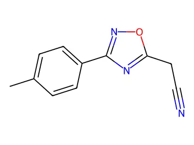 2-(3-(4-Methylphenyl)-1,2,4-oxadiazol-5-yl)acetonitrile structure