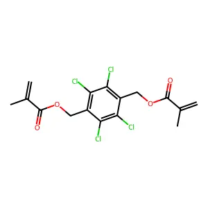 (Tetrachloro-1,4-phenylene)bis(methylene) bismethacrylate structure