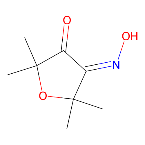 3,4(2H,5H)-furandione, 2,2,5,5-tetramethyl-, monooxime, (3Z)- structure