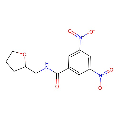 3,5-dinitro-N-(oxolan-2-ylmethyl)benzamide structure