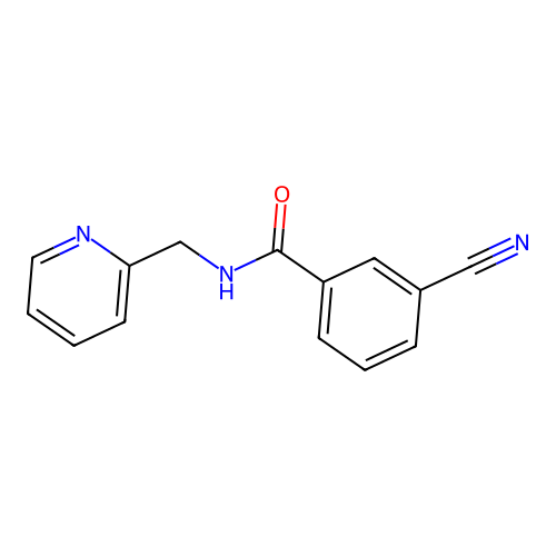 3-cyano-N-(pyridin-2-ylmethyl)benzamide structure