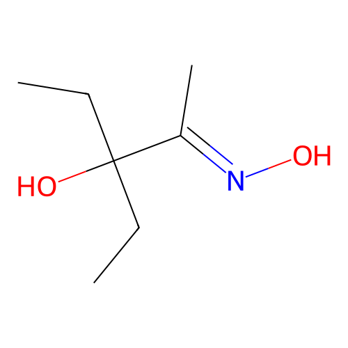 (2E)-3-ethyl-2-hydroxyiminopentan-3-ol structure
