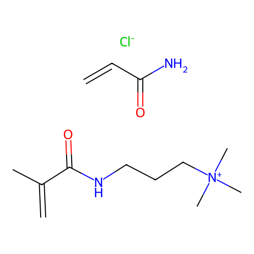 Prop-2-enamide;trimethyl-[3-(2-methylprop-2-enoylamino)propyl]azanium;chloride structure