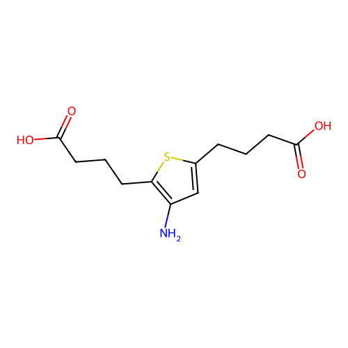4,4'-(3-Amino-2,5-thienediyl)dibutanoic acid structure