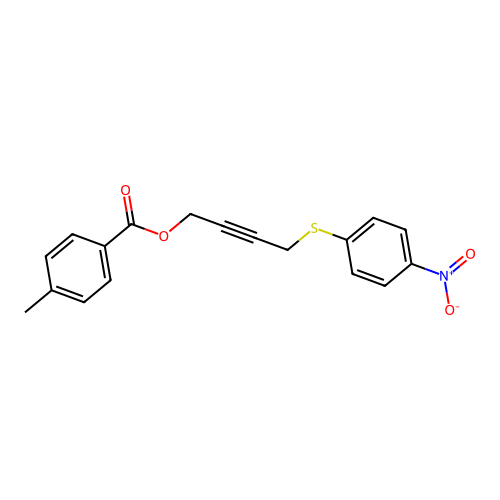 4-[(4-Nitrophenyl)sulfanyl]but-2-yn-1-yl 4-methylbenzoate structure