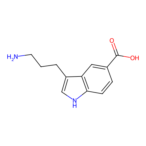 3-(3-aminopropyl)-1H-indole-5-carboxylic acid structure