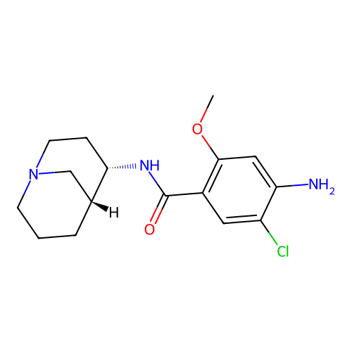 4-Amino-N-((1R,4S,5R)-1-azabicyclo[3.3.1]nonan-4-yl)-5-chloro-2-methoxybenzamide structure