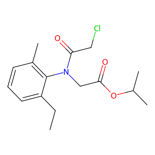 Glycine, N-(chloroacetyl)-N-(2-ethyl-6-methylphenyl)-, 1-methylethyl ester structure
