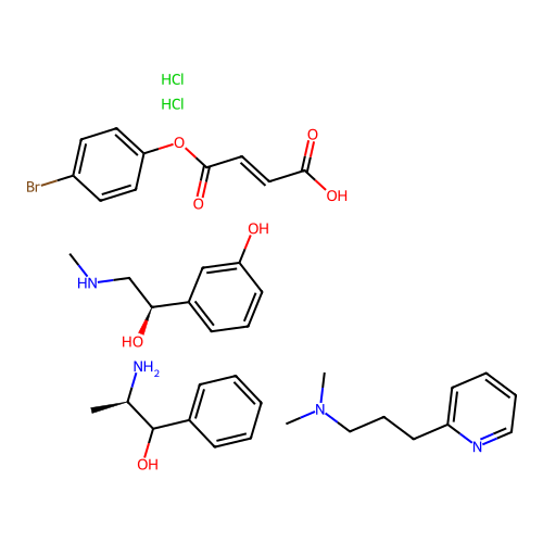 Brompheniramine, pseudoephedrine drug combination structure