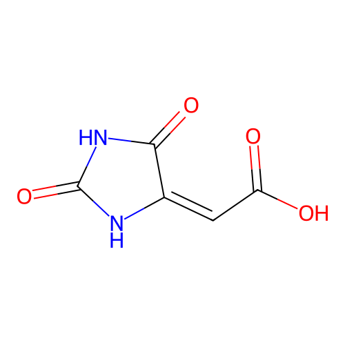 (2,5-Dioxoimidazolidin-4-ylidene)acetic acid structure