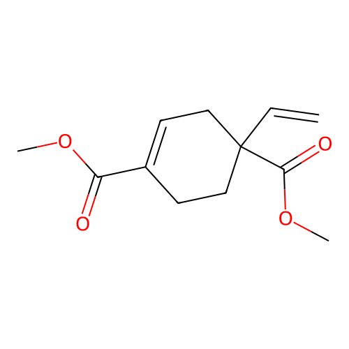 1-Cyclohexene-1,4-dicarboxylic acid, 4-ethenyl-, dimethyl ester structure