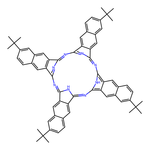 2,11,20,29-Tetra-tert-butyl-2,3-naphthalocyanine structure
