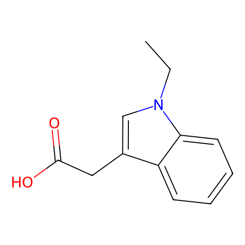 2-(1-ethyl-1H-indol-3-yl)acetic acid structure