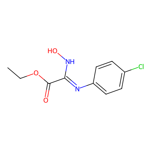 Ethyl 2-(4-chlorophenyl)imino-2-(hydroxyamino)acetate structure