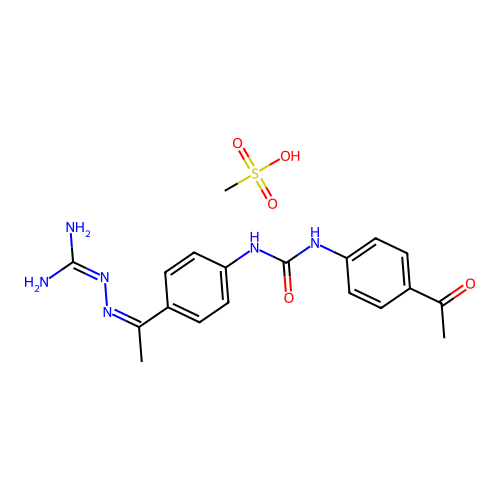 C18H20N6O2.CH4O3S structure