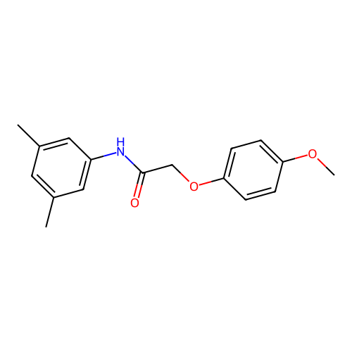 N-(3,5-dimethylphenyl)-2-(4-methoxyphenoxy)acetamide structure