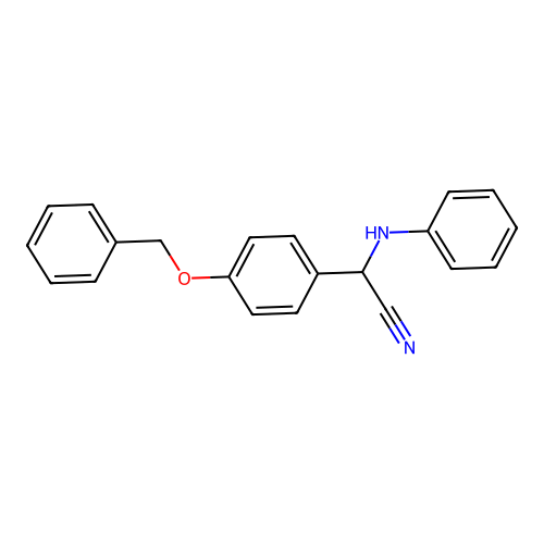 [4-(Benzyloxy)phenyl](phenylamino)acetonitrile structure
