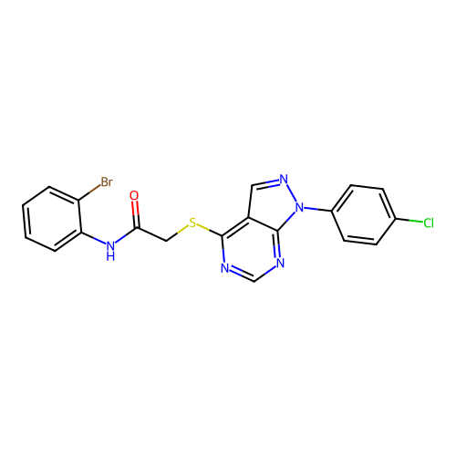 C19H13BrClN5OS structure