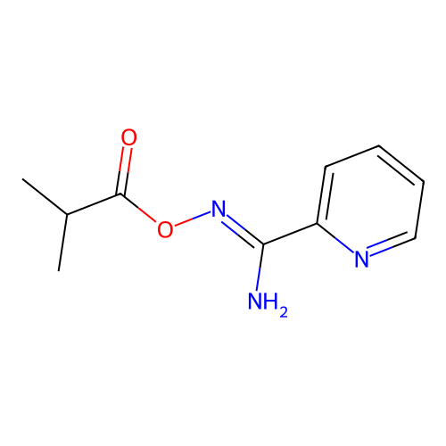 N'-[(2-methylpropanoyl)oxy]pyridine-2-carboximidamide structure