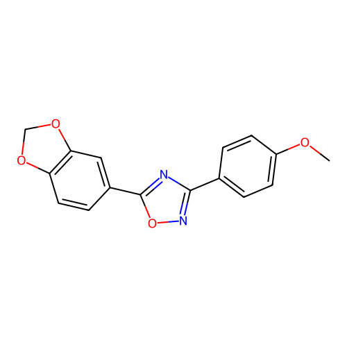 5-(1,3-Benzodioxol-5-yl)-3-(4-methoxyphenyl)-1,2,4-oxadiazole structure