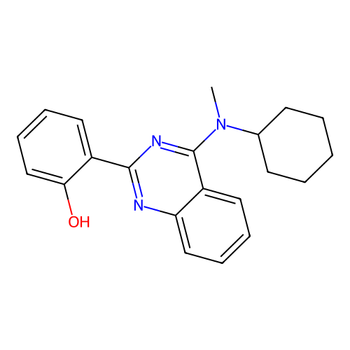 2-(4-(Cyclohexyl(methyl)amino)quinazolin-2-yl)phenol structure