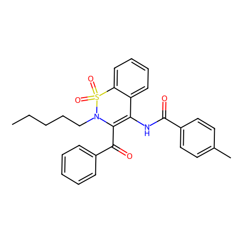 N-(3-benzoyl-1,1-dioxo-2-pentyl-1 structure