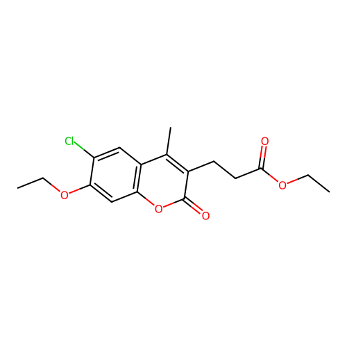 ethyl 3-(6-chloro-7-ethoxy-4-methyl-2-oxo-2H-chromen-3-yl)propanoate structure