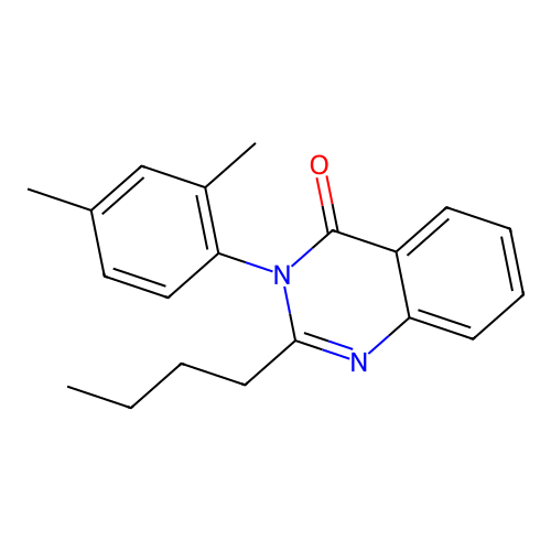 2-butyl-3-(2,4-dimethylphenyl)quinazolin-4(3H)-one structure