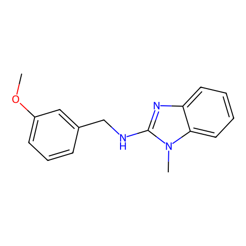 N-(3-methoxybenzyl)-1-methyl-1H-benzimidazol-2-amine structure