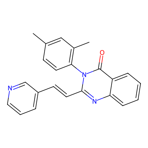 3-(2,4-dimethylphenyl)-2-[(E)-2-(pyridin-3-yl)ethenyl]quinazolin-4(3H)-one structure
