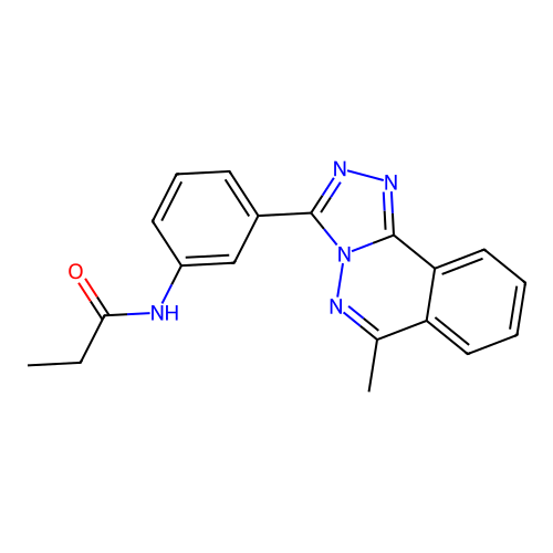N-[3-(6-methyl[1,2,4]triazolo[3,4-a]phthalazin-3-yl)phenyl]propanamide structure