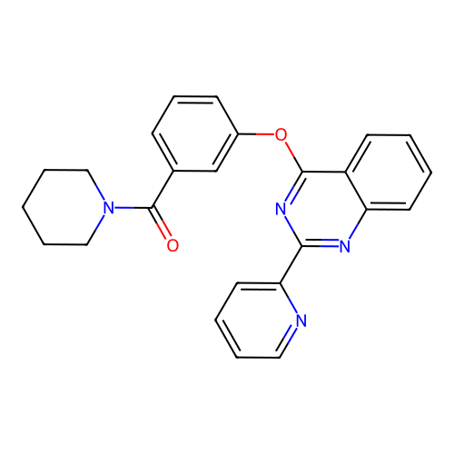 Piperidin-1-yl(3-((2-(pyridin-2-yl)quinazolin-4-yl)oxy)phenyl)methanone structure