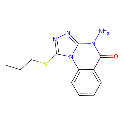 4-Amino-1-propylsulfanyl-4H-[1,2,4]triazolo[4,3-a]quinazolin-5-one structure
