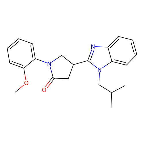 1-(2-Methoxyphenyl)-4-[1-(2-methylpropyl)benzimidazol-2-yl]pyrrolidin-2-one structure