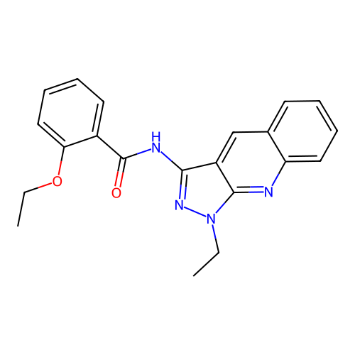 2-ethoxy-N-(1-ethyl-1H-pyrazolo[3,4-b]quinolin-3-yl)benzamide structure
