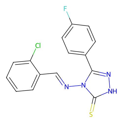 4-((2-Chlorobenzylidene)amino)-5-(4-fluorophenyl)-4H-1,2,4-triazole-3-thiol structure