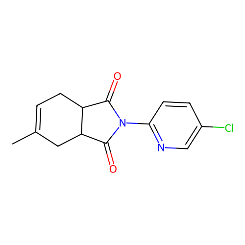 2-(5-chloropyridin-2-yl)-5-methyl-3a,4,7,7a-tetrahydro-1H-isoindole-1,3(2H)-dione structure