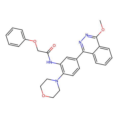 N-[5-(4-methoxyphthalazin-1-yl)-2-(morpholin-4-yl)phenyl]-2-phenoxyacetamide structure