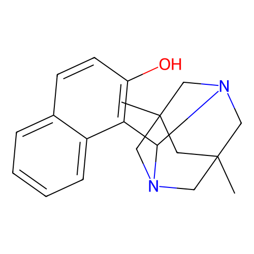 1-(5,7-Dimethyl-1,3-diazatricyclo[3.3.1.13,7]decan-2-yl)naphthalen-2-ol structure