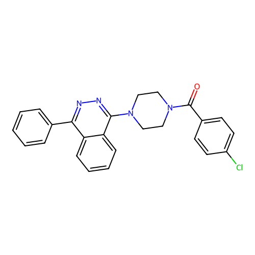 (4-Chlorophenyl)[4-(4-phenylphthalazin-1-yl)piperazin-1-yl]methanone structure