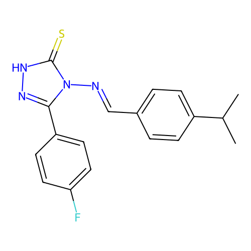 5-(4-Fluorophenyl)-4-((4-isopropylbenzylidene)amino)-4H-1,2,4-triazole-3-thiol structure