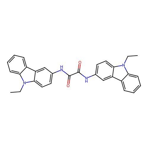 N,N'-bis(9-ethyl-9H-carbazol-3-yl)ethanediamide structure