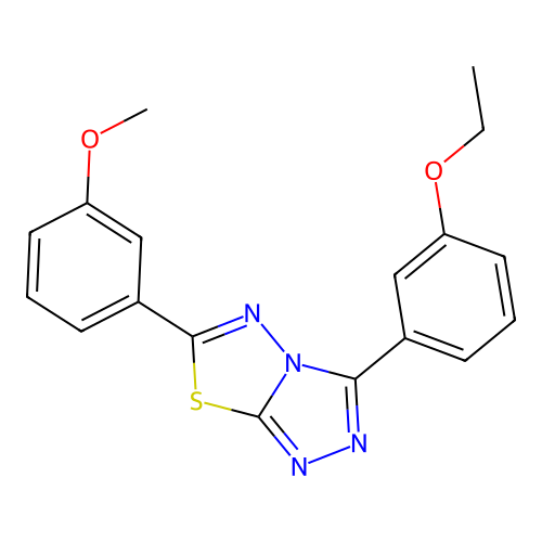 3-(3-Ethoxyphenyl)-6-(3-methoxyphenyl)-[1,2,4]triazolo[3,4-b][1,3,4]thiadiazole structure