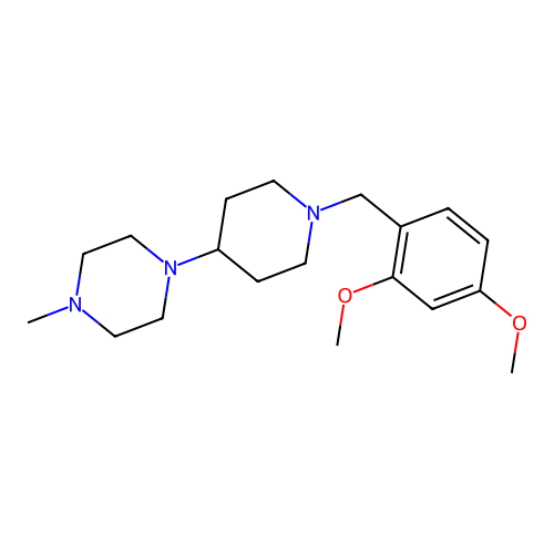 1-[1-(2,4-Dimethoxybenzyl)piperidin-4-yl]-4-methylpiperazine structure