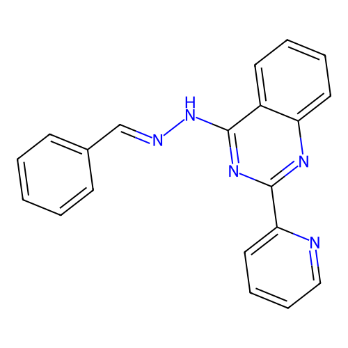 (4Z)-4-[(2E)-benzylidenehydrazinylidene]-2-(pyridin-2-yl)-3,4-dihydroquinazoline structure