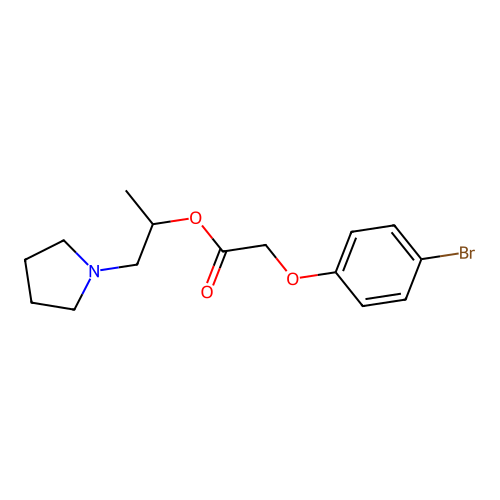 1-(Pyrrolidin-1-yl)propan-2-yl (4-bromophenoxy)acetate structure