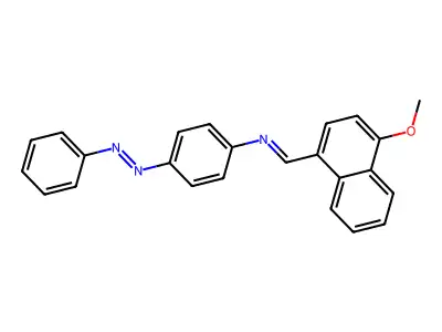 Benzenamine, N-[(4-methoxy-1-naphthalenyl)methylene]-4-(2-phenyldiazenyl)- structure