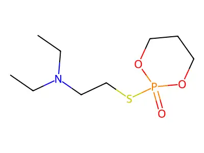 Phosphorothioic acid, S-(2-diethylaminoethyl) O,O-cyclic trimethylene ester structure
