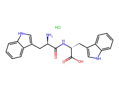 2-[[2-amino-3-(1H-indol-3-yl)propanoyl]amino]-3-(1H-indol-3-yl)propanoic acid structure